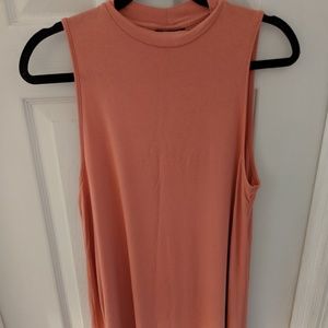 Blush Topshop Sleeveless Mock Neck Dress, Size 8